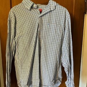 IZOD Men's Blue Checkered Shirt size medium